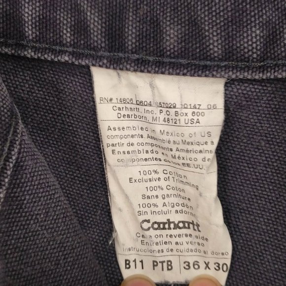 Vintage Carhartt Custom Painted Dye Dungaree 36x30 - Picture 7 of 8